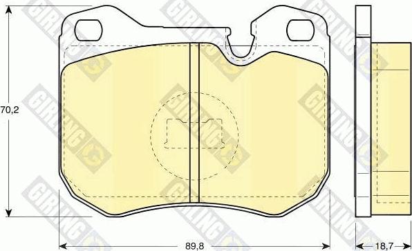 Girling 6103092 - Гальмівні колодки, дискові гальма autocars.com.ua