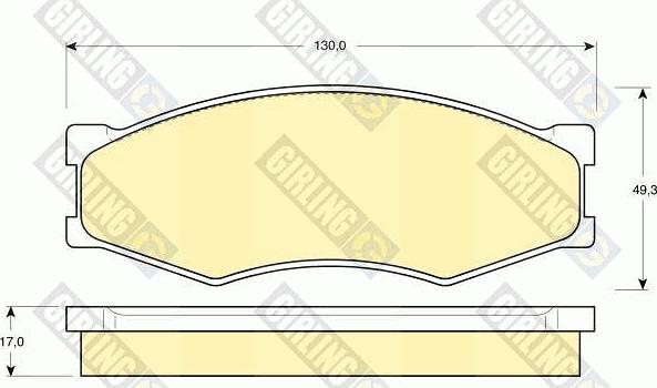 Girling 6103189 - Тормозные колодки, дисковые, комплект avtokuzovplus.com.ua