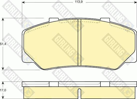 Girling 6103293 - Тормозные колодки, дисковые, комплект autodnr.net