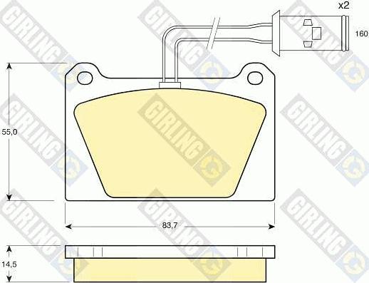 Girling 6103366 - Гальмівні колодки, дискові гальма autocars.com.ua