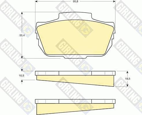 Girling 6103376 - Гальмівні колодки, дискові гальма autocars.com.ua