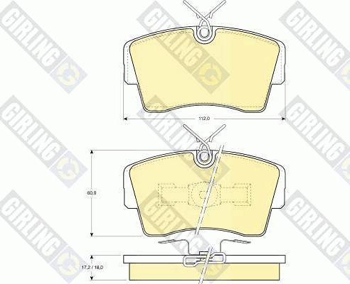 Girling 6103391 - Тормозные колодки, дисковые, комплект avtokuzovplus.com.ua