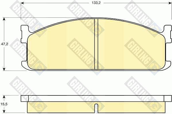 Girling 6103459 - Тормозные колодки, дисковые, комплект avtokuzovplus.com.ua