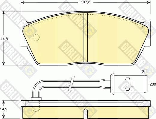 Girling 6103509 - Гальмівні колодки, дискові гальма autocars.com.ua