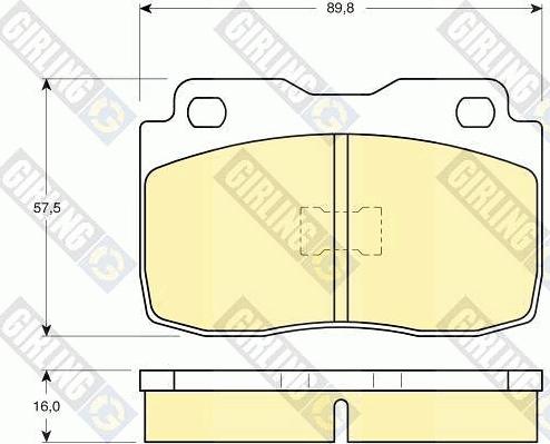 Girling 6103592 - Тормозные колодки, дисковые, комплект avtokuzovplus.com.ua