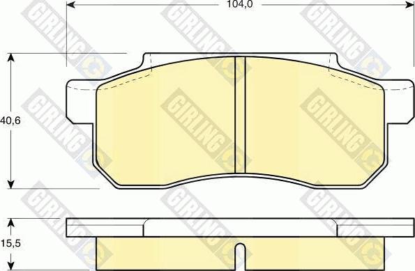 Girling 6103619 - Тормозные колодки, дисковые, комплект avtokuzovplus.com.ua