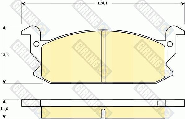 Girling 6103669 - Гальмівні колодки, дискові гальма autocars.com.ua