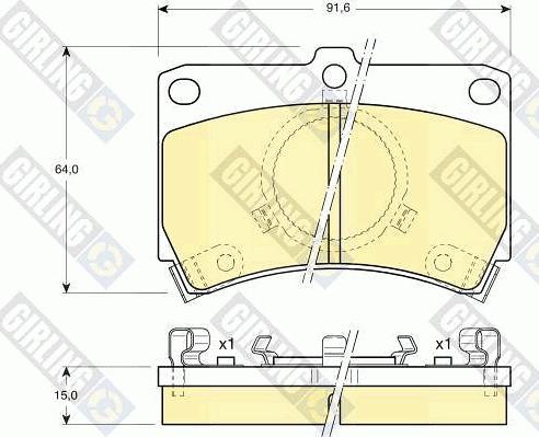 Girling 6103749 - Гальмівні колодки, дискові гальма autocars.com.ua