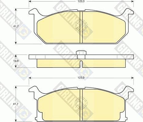 Girling 6103829 - Гальмівні колодки, дискові гальма autocars.com.ua