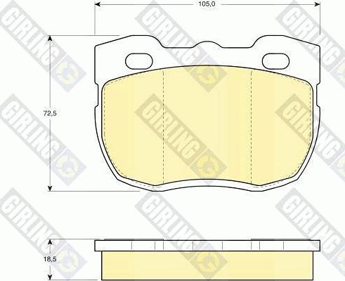 Girling 6103946 - Гальмівні колодки, дискові гальма autocars.com.ua