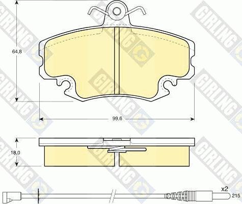 Girling 6104001 - Тормозные колодки, дисковые, комплект autodnr.net