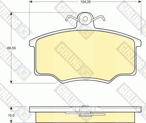 Girling 6104031 - Гальмівні колодки, дискові гальма autocars.com.ua