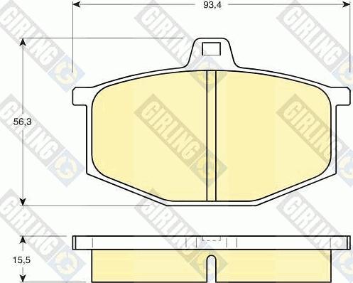 Girling 6104051 - Тормозные колодки, дисковые, комплект autodnr.net