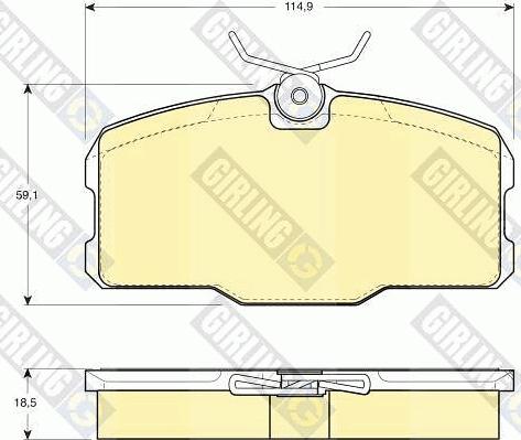 Girling 6104181 - Гальмівні колодки, дискові гальма autocars.com.ua