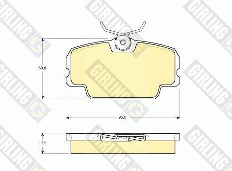 Girling 6104341 - Тормозные колодки, дисковые, комплект avtokuzovplus.com.ua