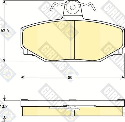 Girling 6104421 - Гальмівні колодки, дискові гальма autocars.com.ua