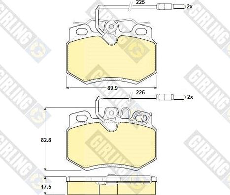 Girling 6104461 - Гальмівні колодки, дискові гальма autocars.com.ua