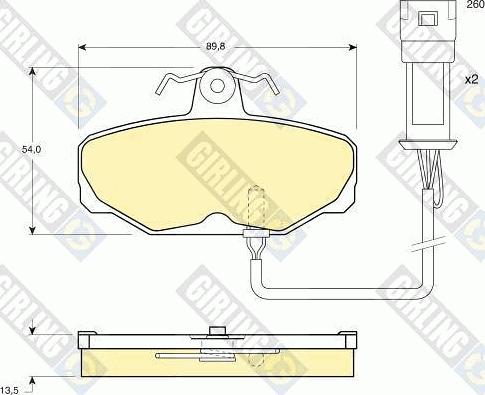 Girling 6104711 - Тормозные колодки, дисковые, комплект avtokuzovplus.com.ua