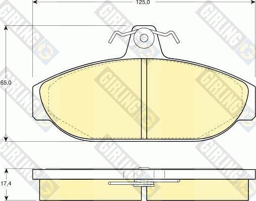 Girling 6104821 - Тормозные колодки, дисковые, комплект avtokuzovplus.com.ua