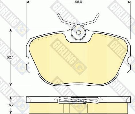 Girling 6104931 - Тормозные колодки, дисковые, комплект avtokuzovplus.com.ua