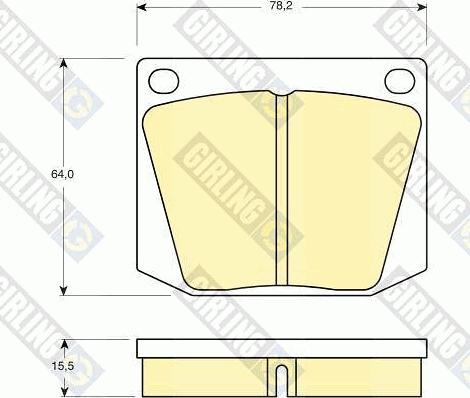 Girling 6105411 - Гальмівні колодки, дискові гальма autocars.com.ua