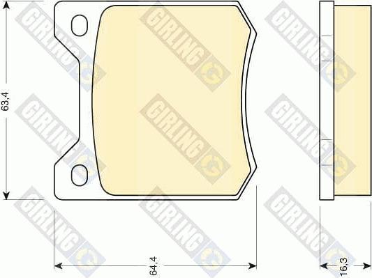 Girling 6105501 - Тормозные колодки, дисковые, комплект autodnr.net