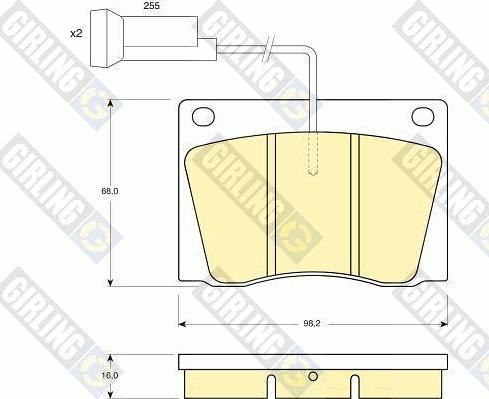 Girling 6105691 - Тормозные колодки, дисковые, комплект avtokuzovplus.com.ua