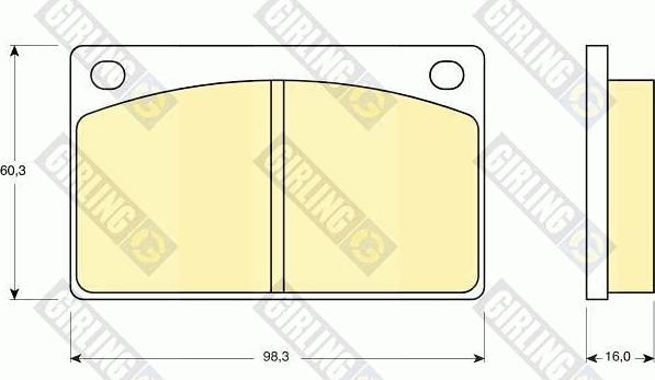 Girling 6105761 - Гальмівні колодки, дискові гальма autocars.com.ua