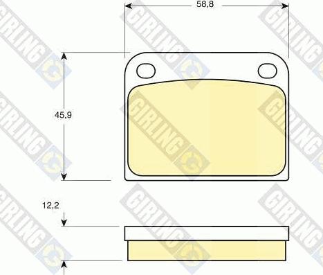 Girling 6105941 - Гальмівні колодки, дискові гальма autocars.com.ua