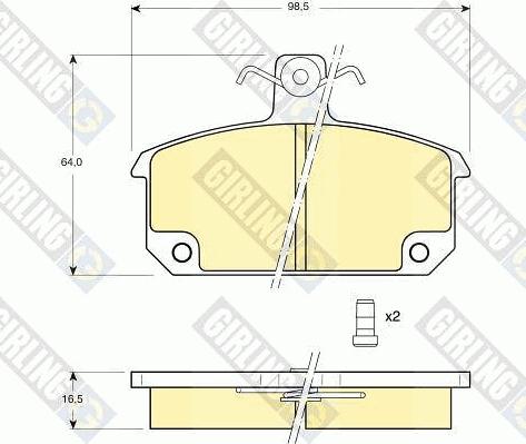 Girling 6106321 - Тормозные колодки, дисковые, комплект autodnr.net