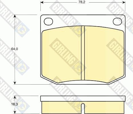 Girling 6106371 - Тормозные колодки, дисковые, комплект avtokuzovplus.com.ua