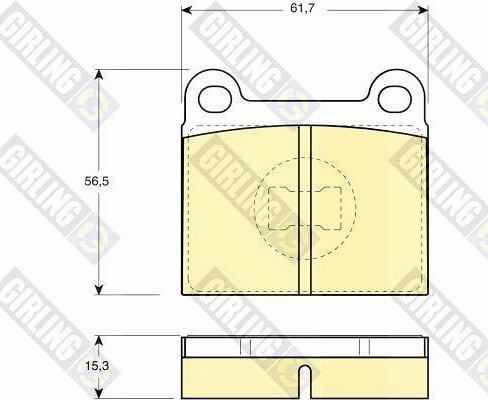 Girling 6106482 - Гальмівні колодки, дискові гальма autocars.com.ua