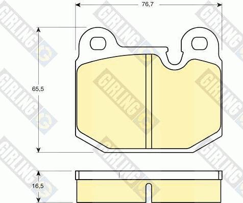 Girling 6106542 - Гальмівні колодки, дискові гальма autocars.com.ua