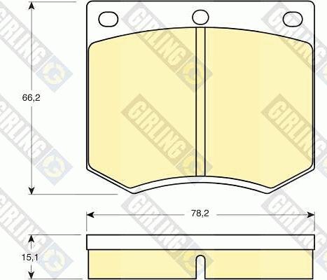 Girling 6106601 - Тормозные колодки, дисковые, комплект avtokuzovplus.com.ua