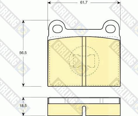 Girling 6106632 - Гальмівні колодки, дискові гальма autocars.com.ua