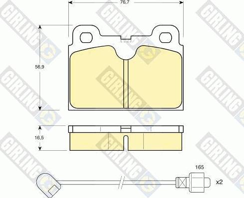 Girling 6106802 - Тормозные колодки, дисковые, комплект avtokuzovplus.com.ua