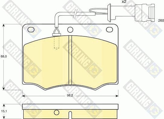 Girling 6106911 - Гальмівні колодки, дискові гальма autocars.com.ua