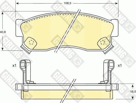 Girling 6107329 - Гальмівні колодки, дискові гальма autocars.com.ua