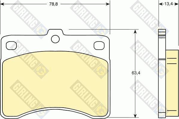 Girling 6107369 - Тормозные колодки, дисковые, комплект avtokuzovplus.com.ua