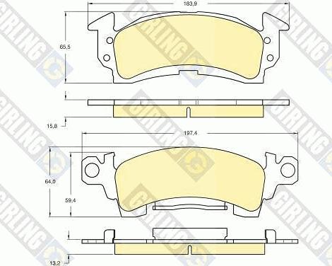 Girling 6107425 - Гальмівні колодки, дискові гальма autocars.com.ua