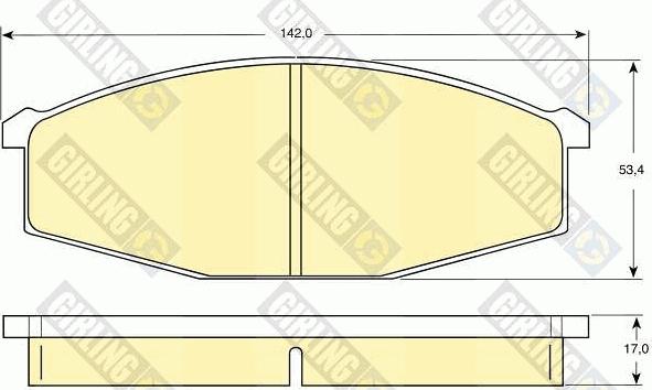 Girling 6107479 - Тормозные колодки, дисковые, комплект avtokuzovplus.com.ua