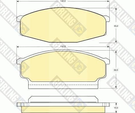 Girling 6107489 - Гальмівні колодки, дискові гальма autocars.com.ua