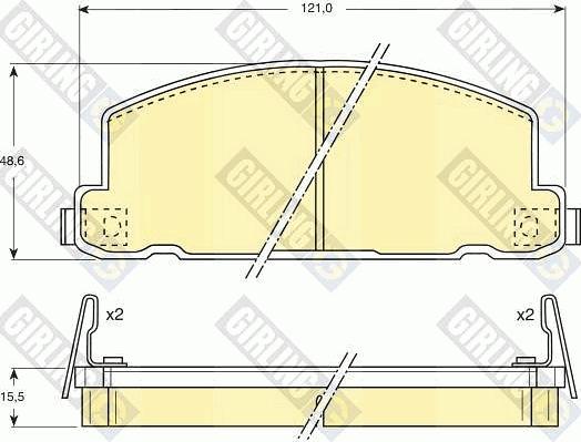 Girling 6107499 - Гальмівні колодки, дискові гальма autocars.com.ua