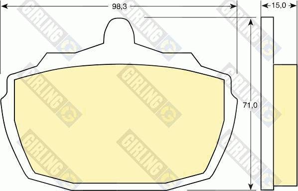 Girling 6107526 - Тормозные колодки, дисковые, комплект autodnr.net