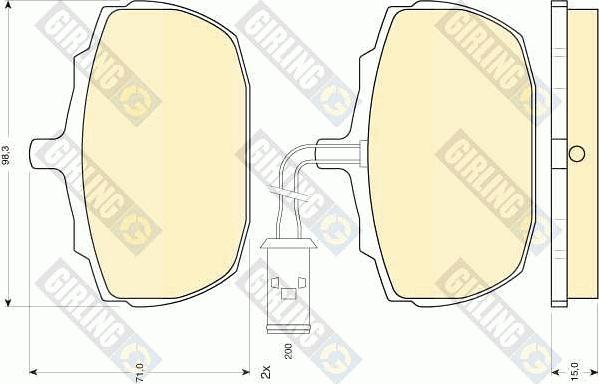 Girling 6107716 - Тормозные колодки, дисковые, комплект autodnr.net