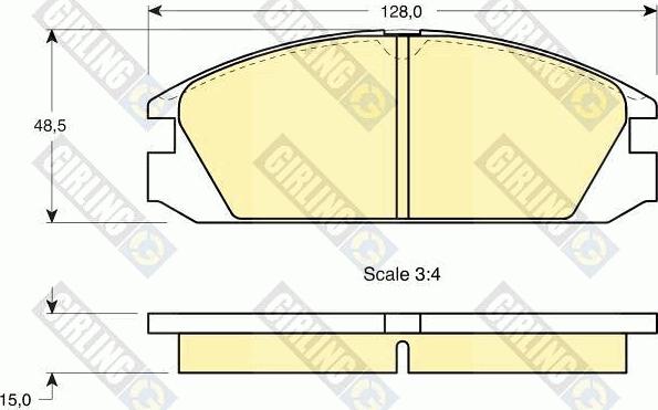 Girling 6107849 - Гальмівні колодки, дискові гальма autocars.com.ua