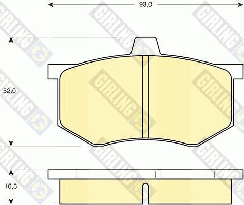 Girling 6108011 - Гальмівні колодки, дискові гальма autocars.com.ua