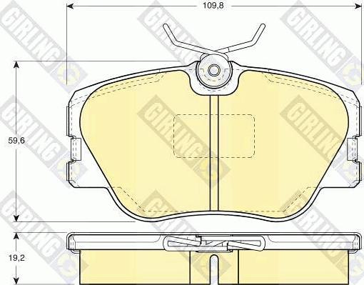 Girling 6108181 - Гальмівні колодки, дискові гальма autocars.com.ua