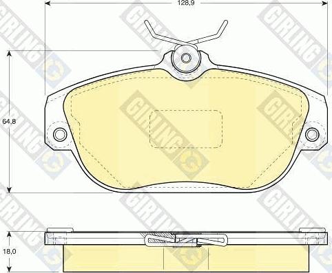 Girling 6108371 - Тормозные колодки, дисковые, комплект avtokuzovplus.com.ua