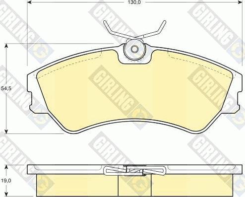 Girling 6108621 - Гальмівні колодки, дискові гальма autocars.com.ua